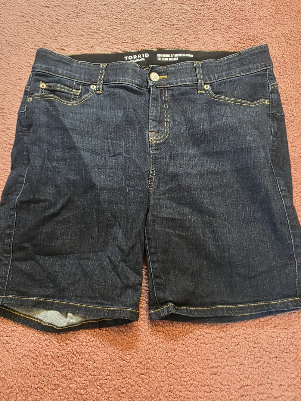 torrid Dark Blue Bombshell Bermuda Shorts 18